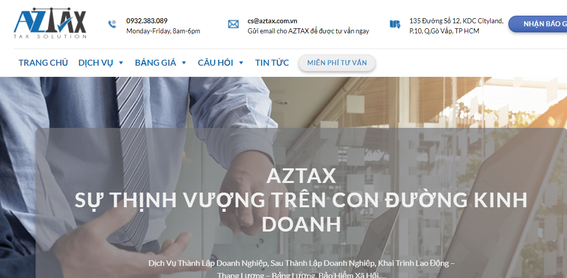 công ty dịch vụ kế toán aztax
