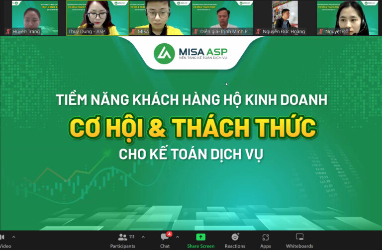 Tọa đàm đối tác MISA ASP tháng 3: Chia sẻ tiềm năng khách hàng hộ kinh doanh, bí quyết thúc đẩy doanh số mở rộng thị trường cho KTDV