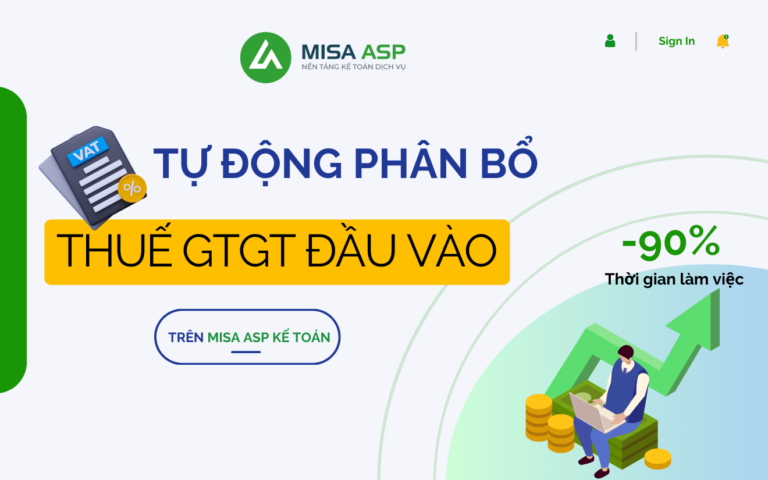 [MISA ASP] Tự động phân bổ thuế GTGT đầu vào trên MISA ASP Kế toán