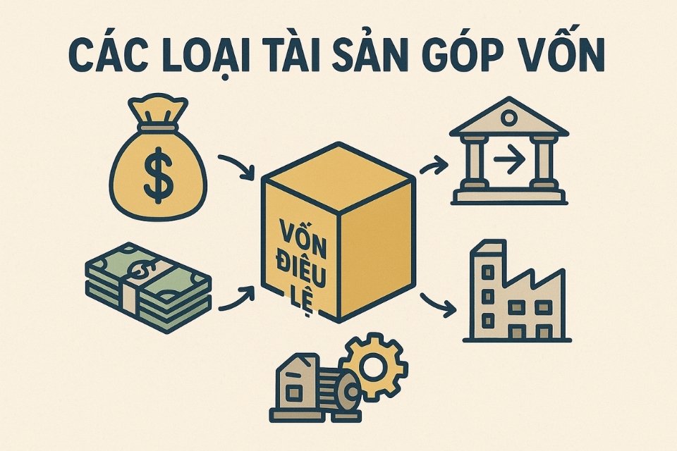 ảnh minh họa các loại tài sản góp vốn