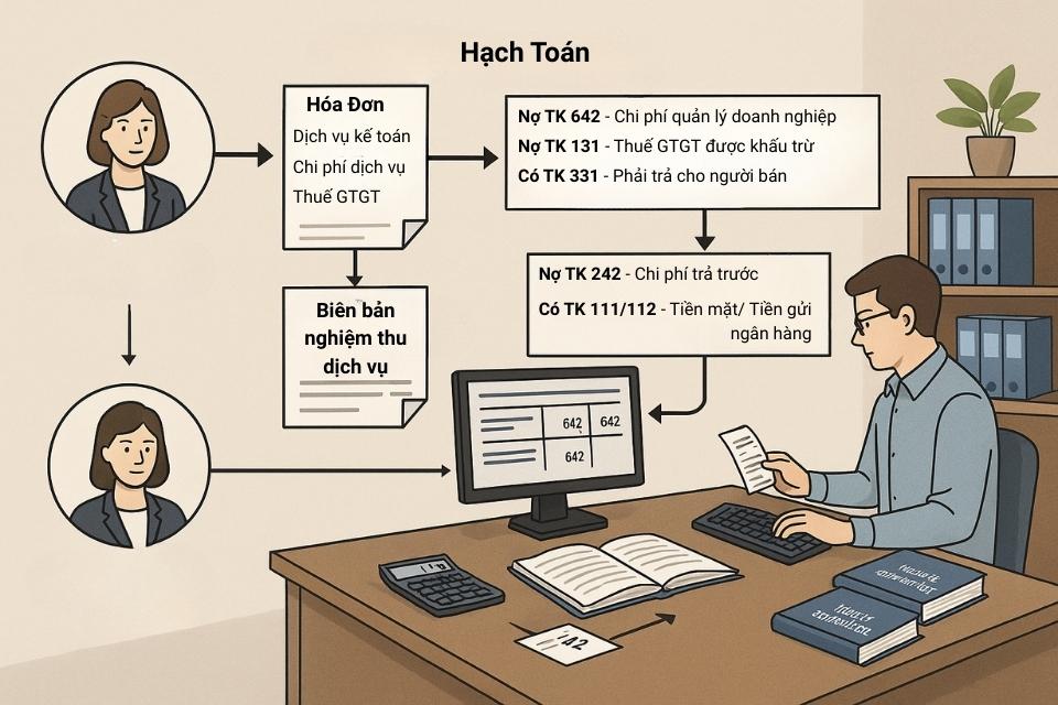 ảnh minh họa hạch toán chi phí thuê dịch vụ kế toán bên ngoài