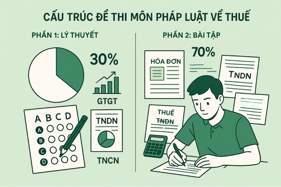cấu trúc đề thi môn pháp luật về thuế