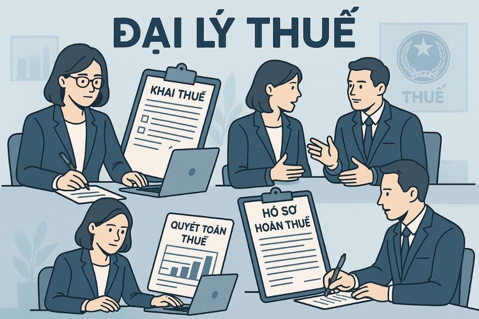 minh họa hoạt động đại lý thuế