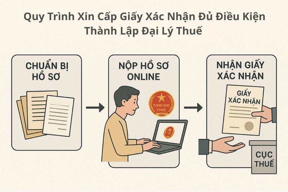 quy trình xin cấp xác nhận đủ điều kiện thành lập đại lý thuế
