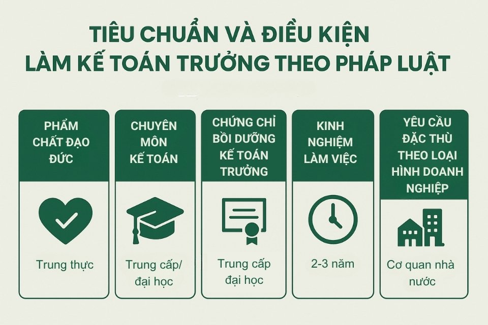 minh họa yêu cầu tiêu chuẩn làm kế toán trưởng
