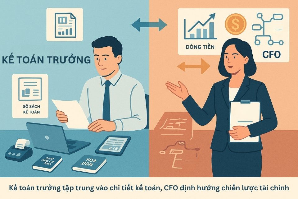 phân biệt kế toán trưởng và giám đốc tài chính