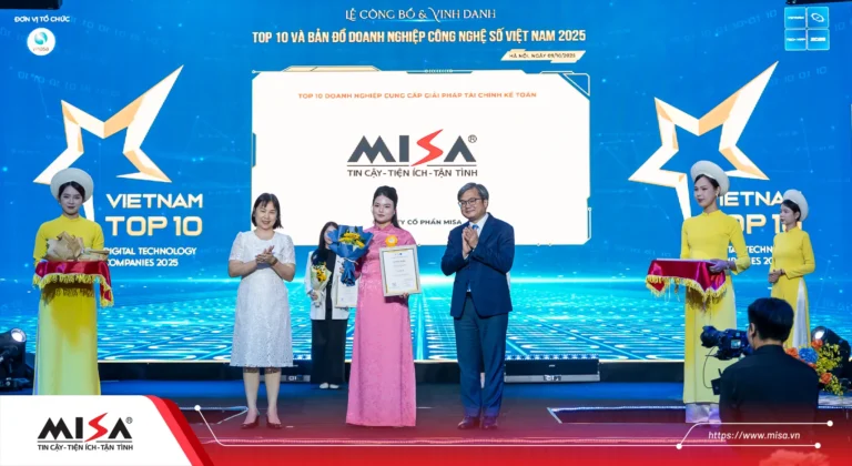 MISA được vinh danh là doanh nghiệp TOP 1 VỀ GIẢI PHÁP TÀI CHÍNH – KẾ TOÁN 