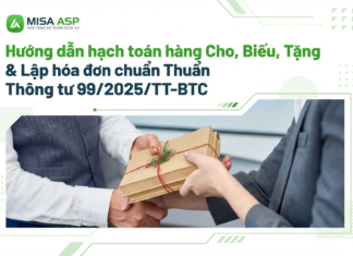 Cách hạch toán hàng cho, biếu tặng không thu tiền CHUẨN 2026