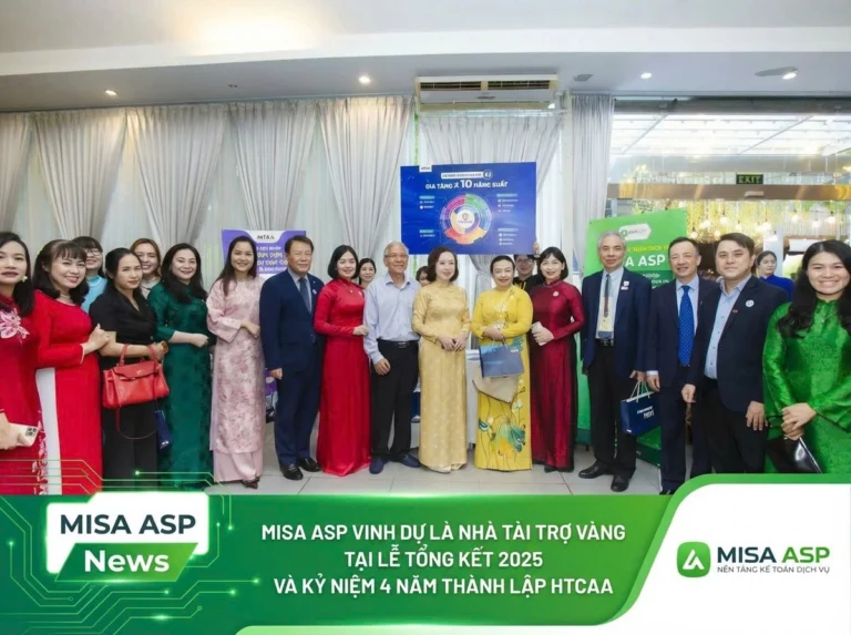 MISA ASP VINH DỰ LÀ NHÀ TÀI TRỢ VÀNG TẠI LỄ TỔNG KẾT 2025 VÀ KỶ NIỆM 4 NĂM THÀNH LẬP HTCAA