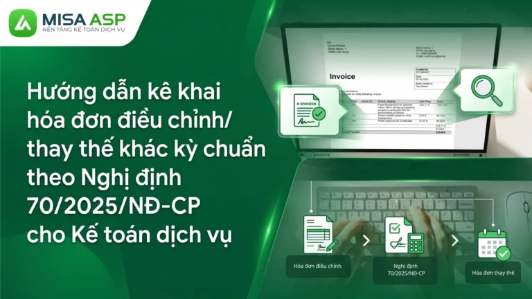 Hướng dẫn kê khai hóa đơn điều chỉnh/thay thế khác kỳ