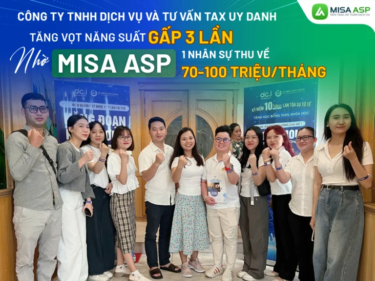 Đại lý Thuế Uy Danh tăng vọt năng suất gấp 3 lần nhờ MISA ASP: 1 nhân sự thu về 70–100 triệu đồng/tháng