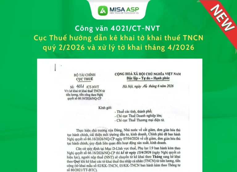 Công văn 4021/CT-NVT