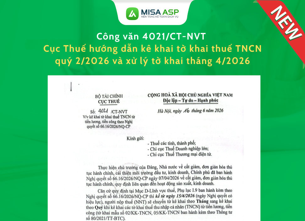 Công văn 4021/CT-NVT
