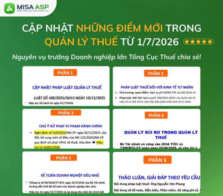 [DOWNLOAD] Tài liệu Cập nhật những điểm mới trong Quản lý thuế áp dụng từ 1/7/2026