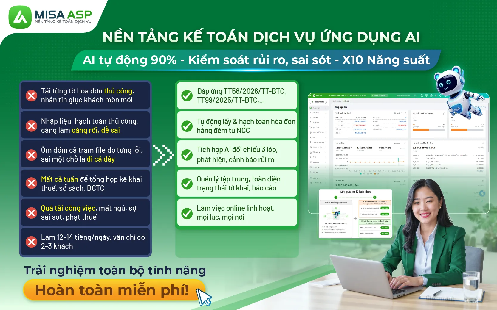 Nền tảng kế toán dịch vụ tiên phong ứng dụng AI