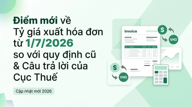 Điểm mới về Tỷ giá xuất hóa đơn từ 1/7/2026 so với quy định cũ & Câu trả lời của Cục Thuế