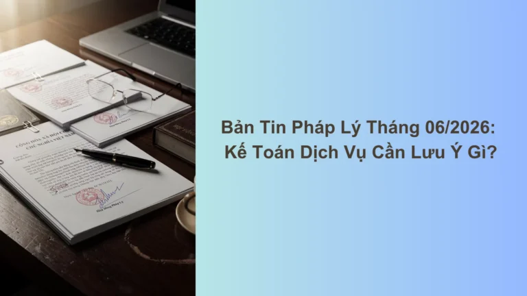 Bản Tin Pháp Lý Tháng 06/2026:  Kế Toán Dịch Vụ Cần Lưu Ý Gì?