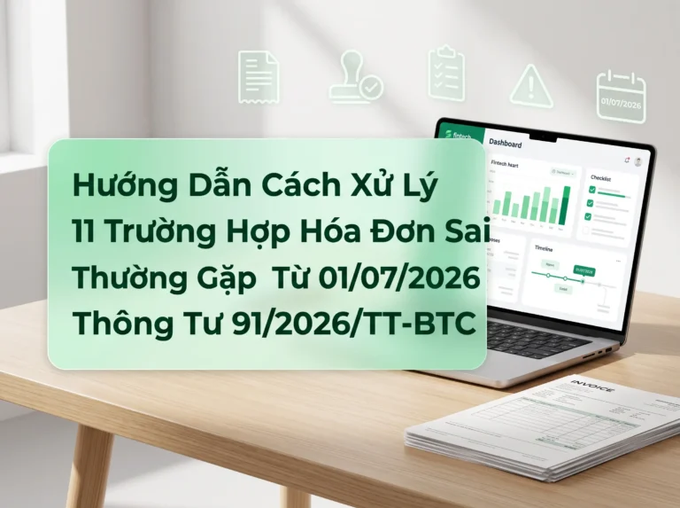 Hướng Dẫn Cách Xử Lý 11 Trường Hợp Hóa Đơn Sai Sót Thường Gặp Từ 01/07/2026 Theo Thông Tư 91/2026/TT-BTC