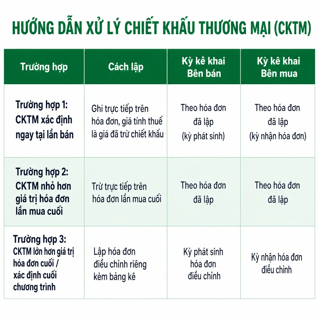 kê khai hóa đơn chiết khấu thương mại