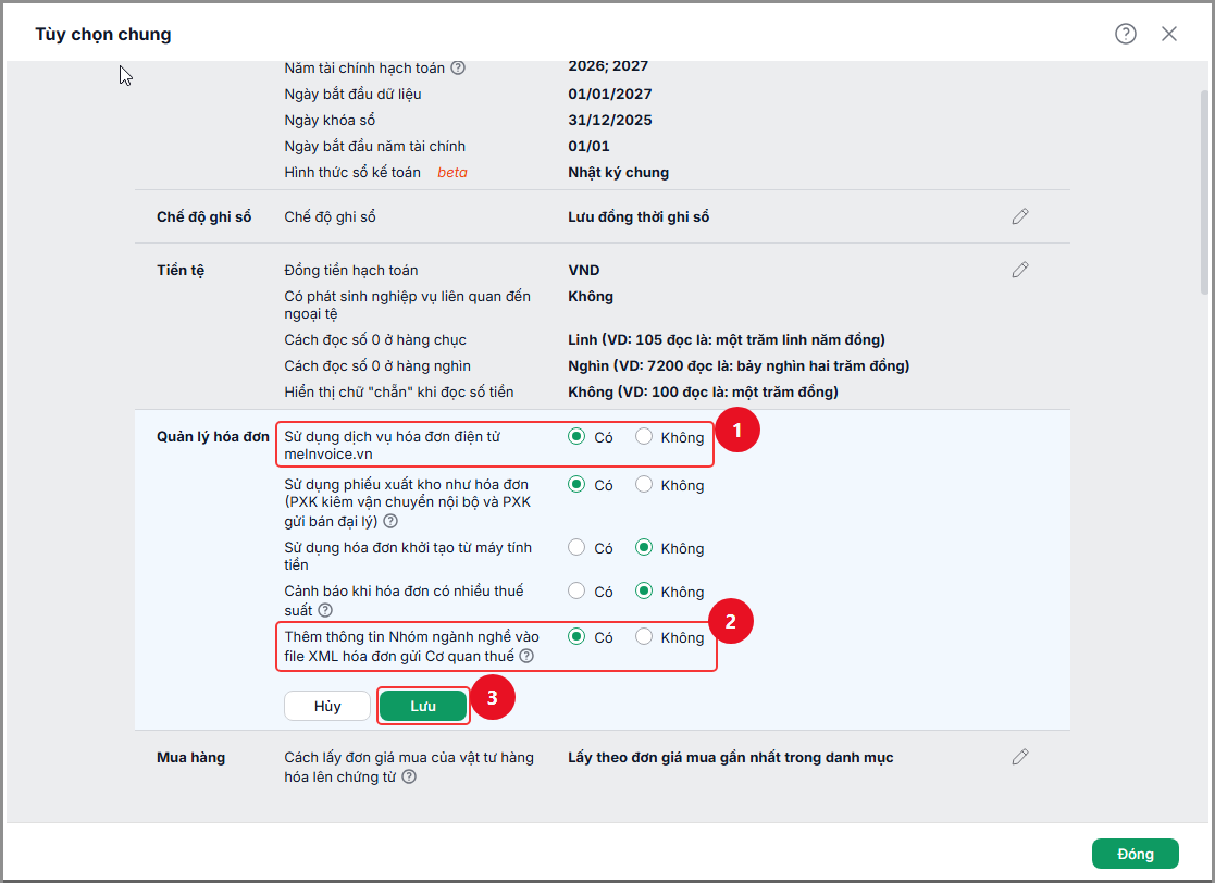 MISA ASP Kế toán đã cập nhật tính năng cho phép anh/chị thiết lập bổ sung thông tin nhóm ngành nghề vào file XML hóa đơn khi gửi Cơ quan thuế.