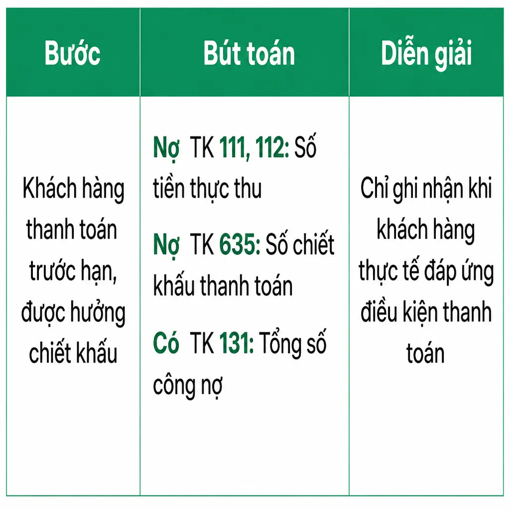 hạch toán chiết khấu thanh toán