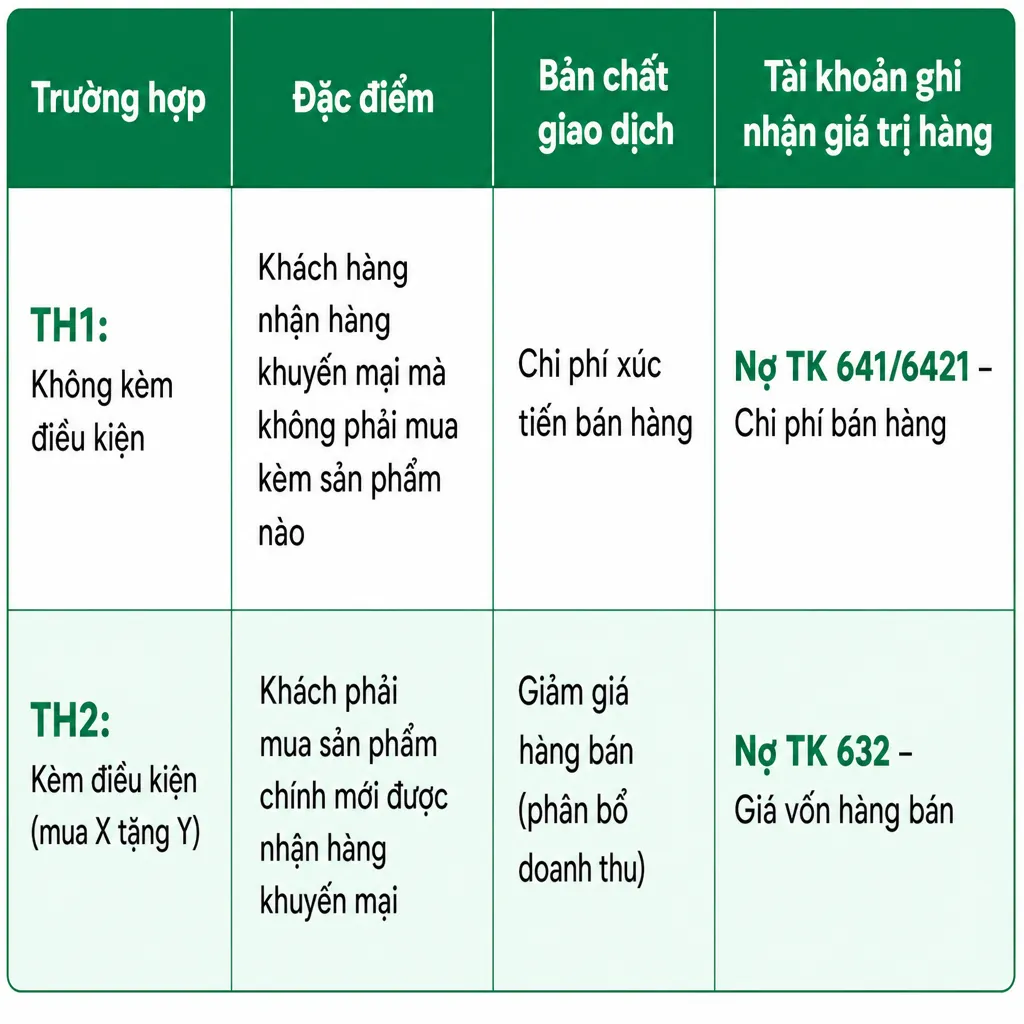Hạch toán hàng khuyến mại không thu tiền