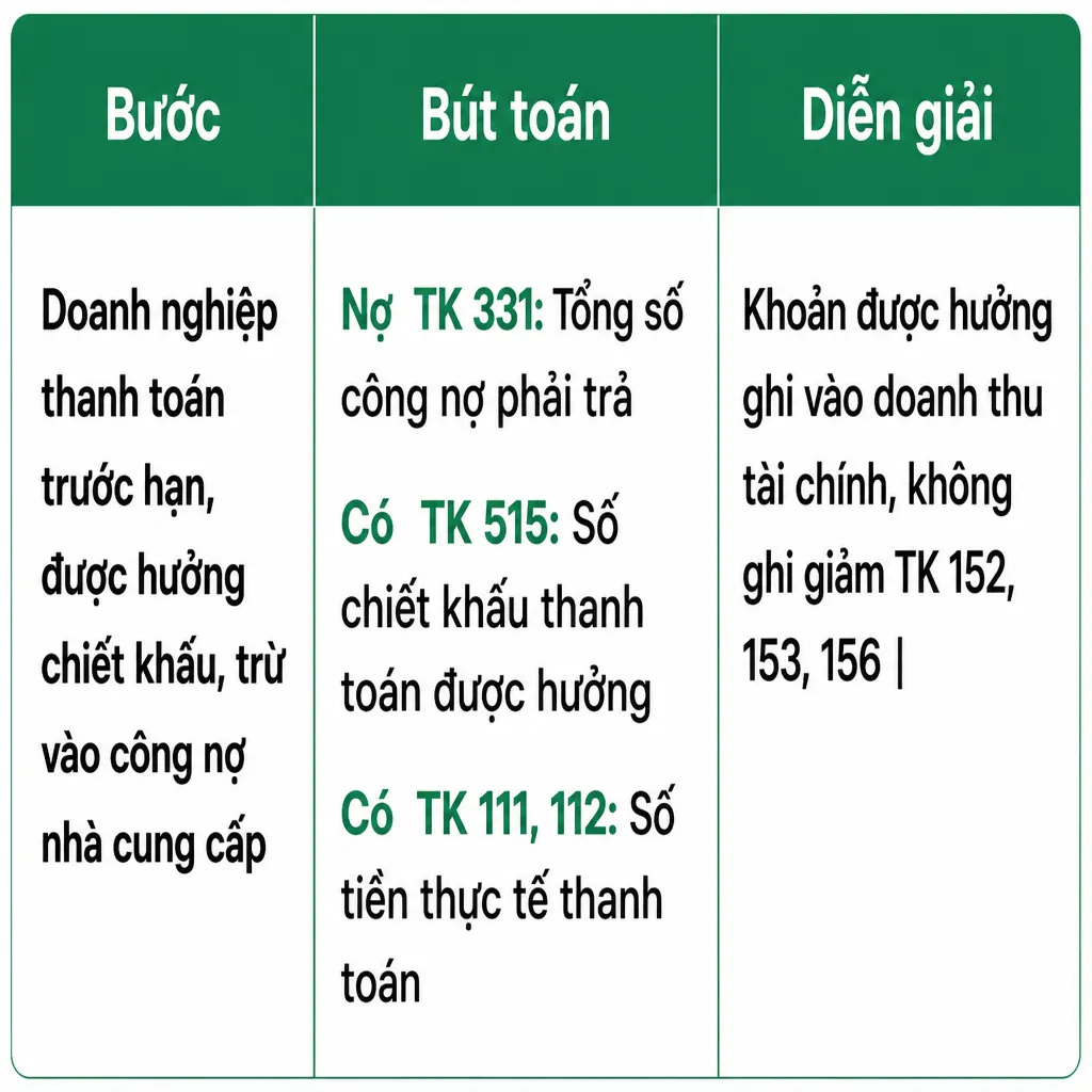 hạch toán chiết khấu thanh toán