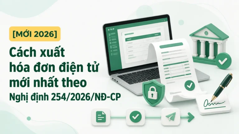 [MỚI 2026] Cách xuất hóa đơn điện tử mới nhất theo Nghị định 254/2026/NĐ-CP