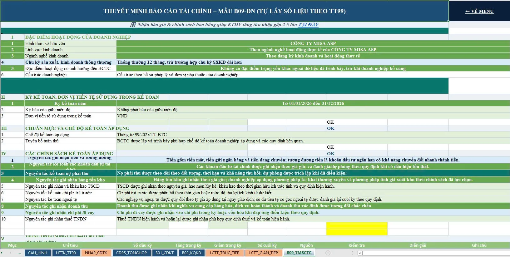 Bạn có thể download mẫu sổ nhật ký chung Excel trong bộ mẫu sổ sách kế toán Excel theo Thông tư 99 và Thông tư 133