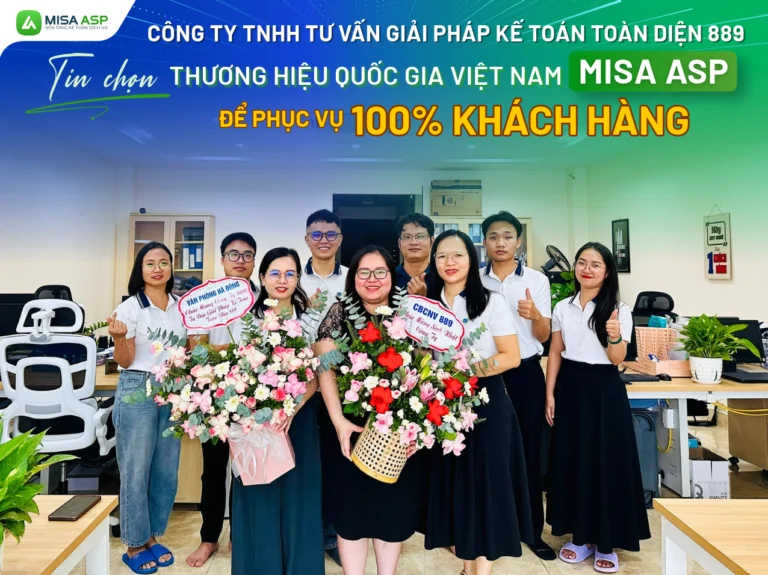 Kế toán Toàn diện 889 tin chọn Thương hiệu quốc gia Việt Nam MISA ASP để phục vụ 100% khách hàng