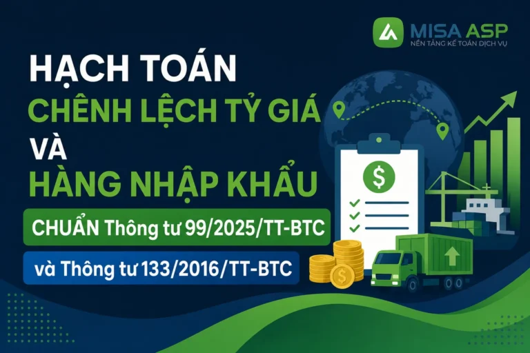 Hạch toán chênh lệch tỷ giá và hàng nhập khẩu CHUẨN Thông tư 99/2025/TT-BTC và Thông tư 133/2016/TT-BTC