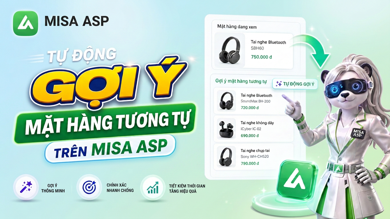 Tự động gợi ý mặt hàng tương tự khi hạch toán hóa đơn đầu vào với AVA Kế toán dịch vụ