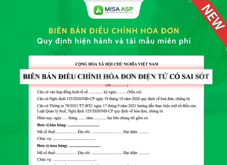 Biên bản điều chỉnh hóa đơn: Quy định hiện hành và tải mẫu miên phí