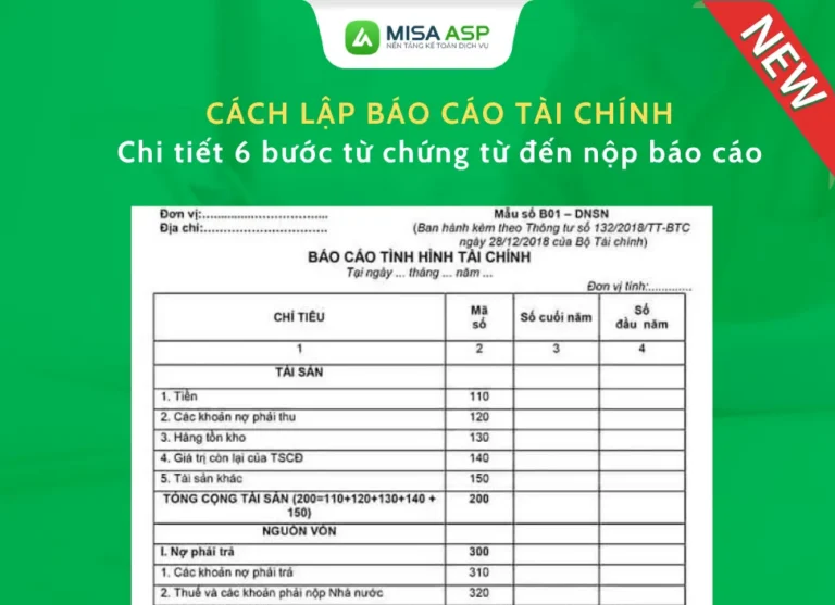 Lập báo cáo tài chính: Chi tiết 6 bước từ chứng từ đến nộp báo cáo