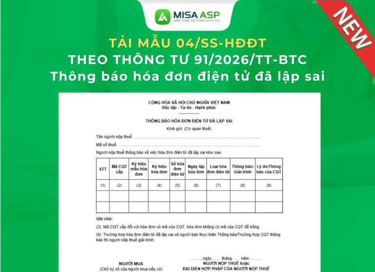 Mẫu 04/SS-HĐĐT dùng khi hóa đơn điện tử sai tên, địa chỉ người mua, số tiền bằng chữ hoặc các nội dung khác, nhưng không sai các thông tin sau: