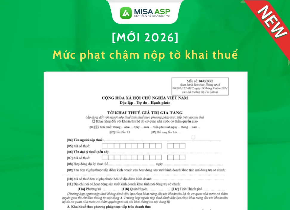Mức phạt chậm nộp tờ khai thuế