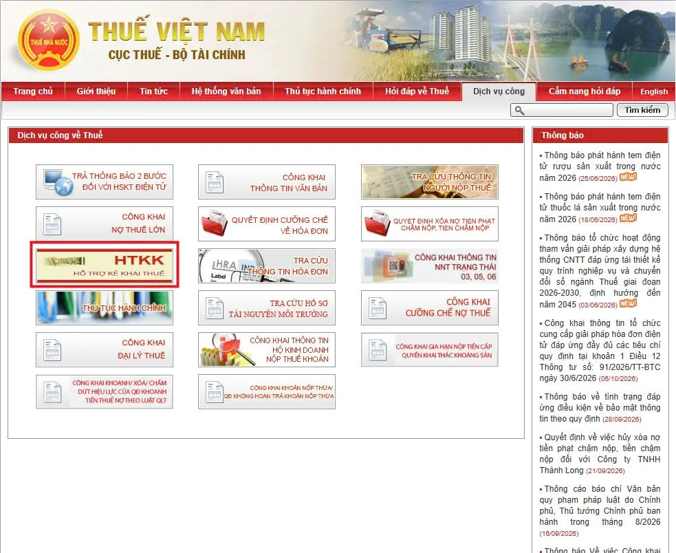 Phần mềm hỗ trợ kê khai thuế HTKK chỉ nên tải từ đúng kênh phát hành của Tổng cục Thuế.